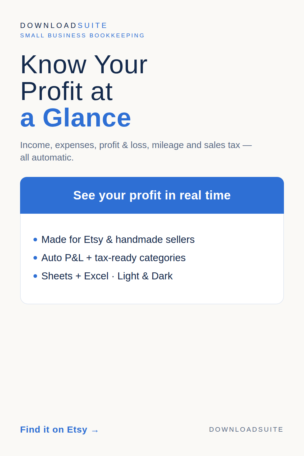 Small Business Bookkeeping Spreadsheet