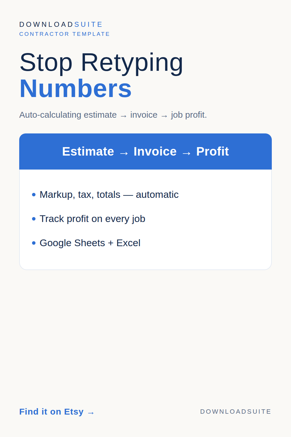 Contractor Estimate & Invoice Template