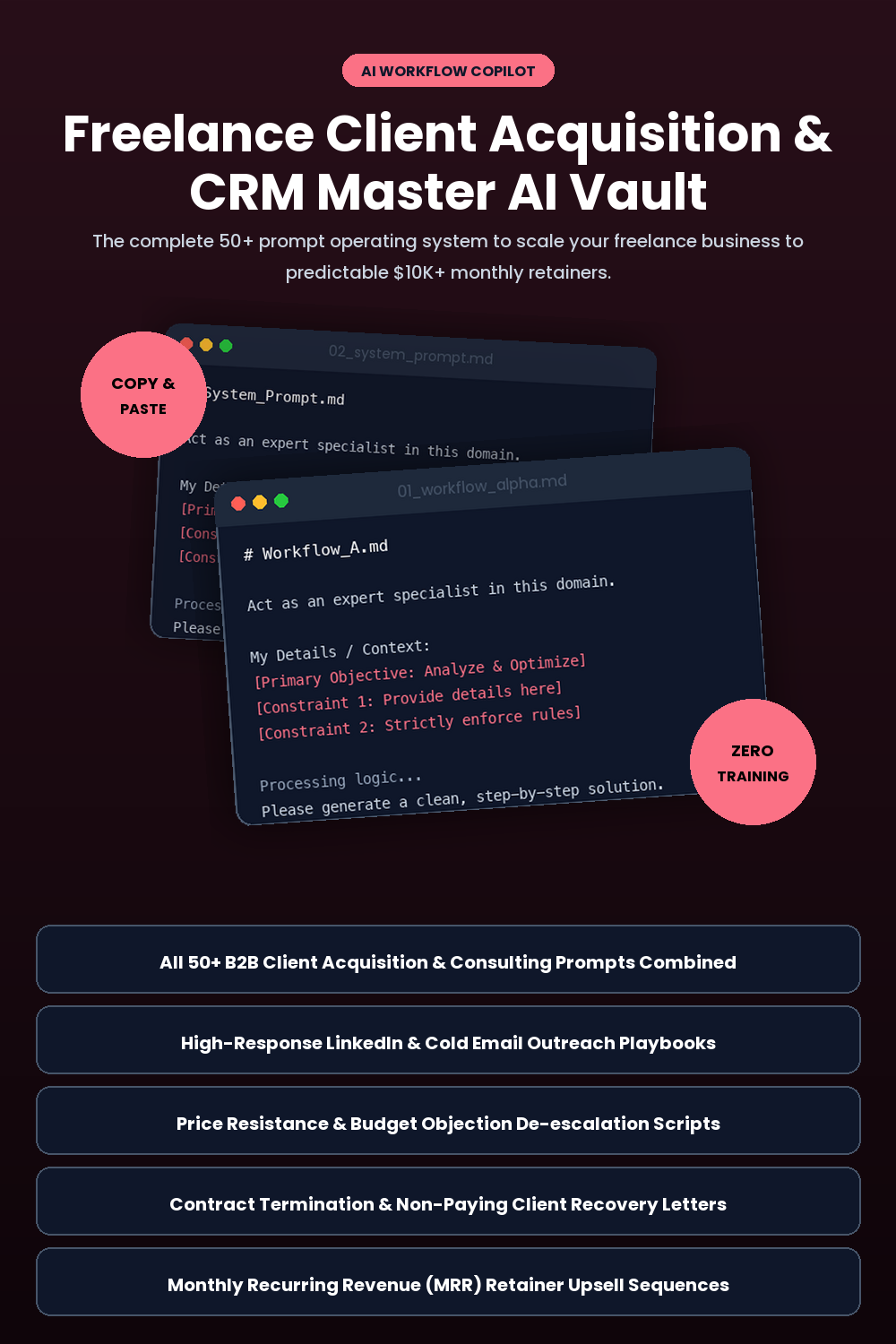 Freelance Client Acquisition & CRM Master AI Vault (50+ Prompts)