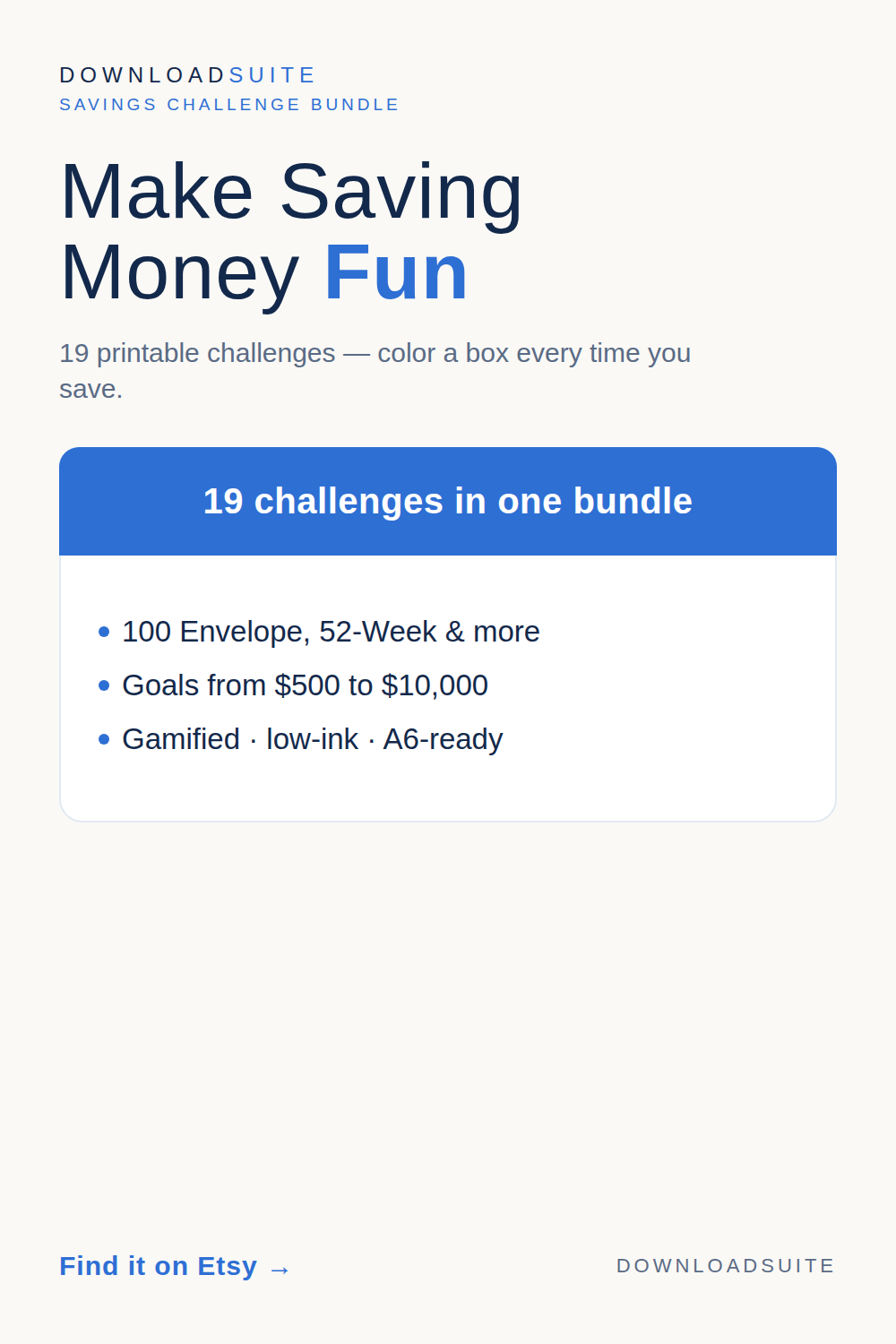 Savings Challenge Bundle